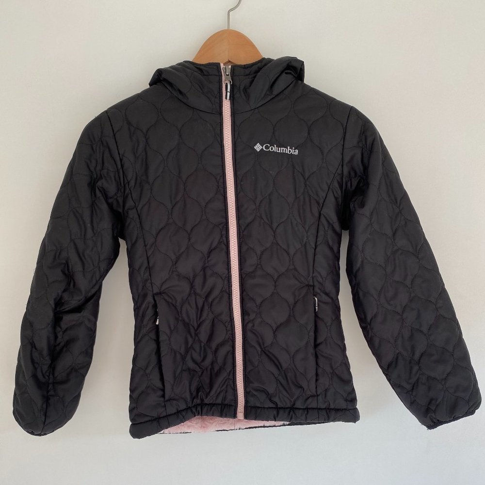Columbia Bella Plush Jacket for Kids, Small, Black and Pink